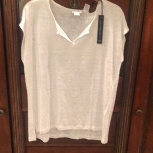 Oversized linen shirt in white